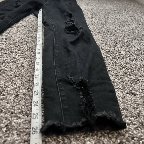 KanCan Black Distressed MidRise Skinny Denim Jeans Style KC5056BK Womens 9/28 - Picture 8 of 14